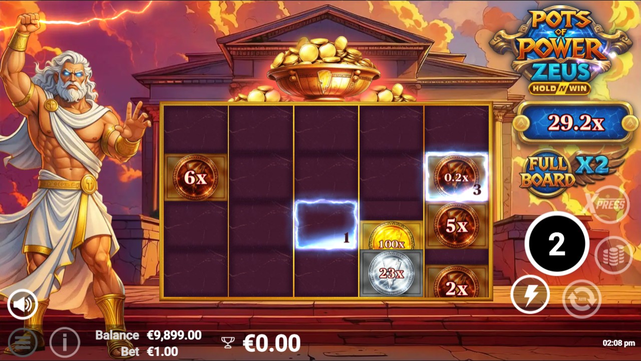 Pots of Power Zeus Hold N Win by AvatarUX – bonus round