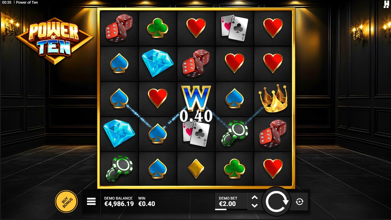 Power of Ten slot by Hacksaw Gaming – base game