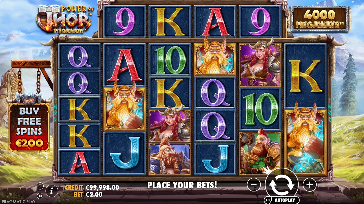 Power of Thor Megaways base game