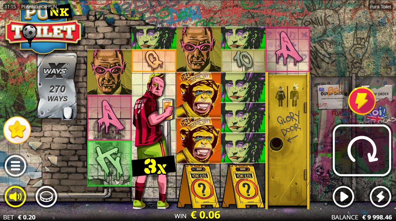 Punk Toilet by Nolimit City – base game underground sewer xSplit xBomb Wilds punk theme