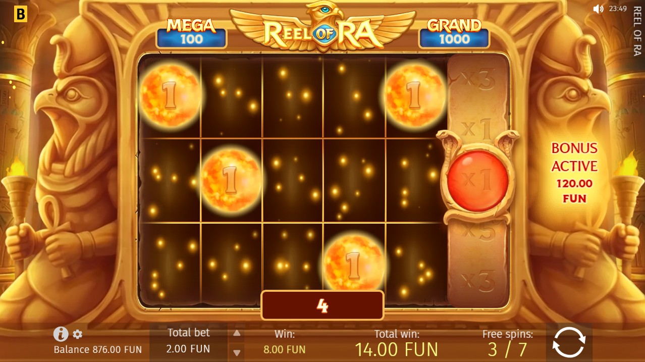 Reel of Ra by BGaming — free spins bonus expanding Ra wilds 2,500x max win