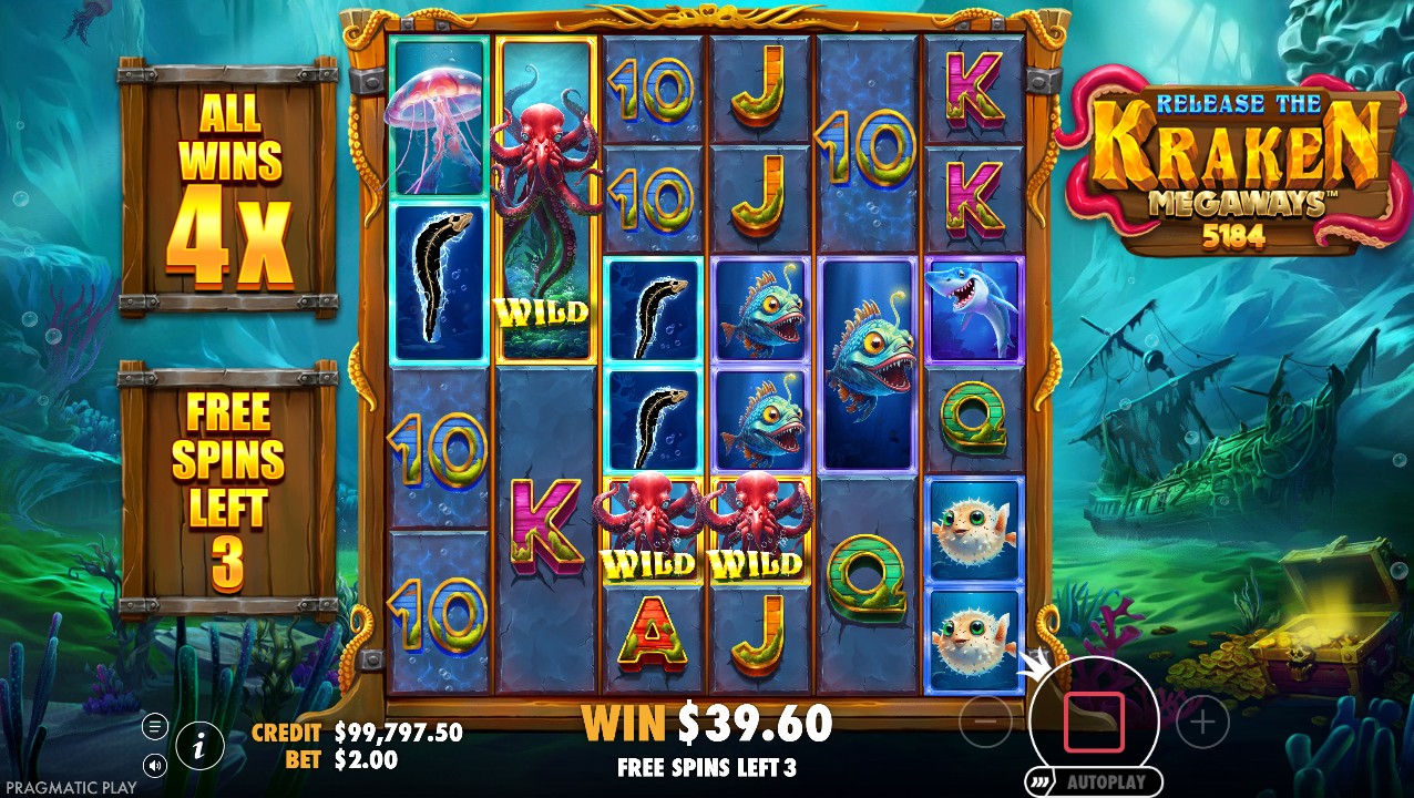 Release the Kraken Megaways by Pragmatic Play – bonus feature