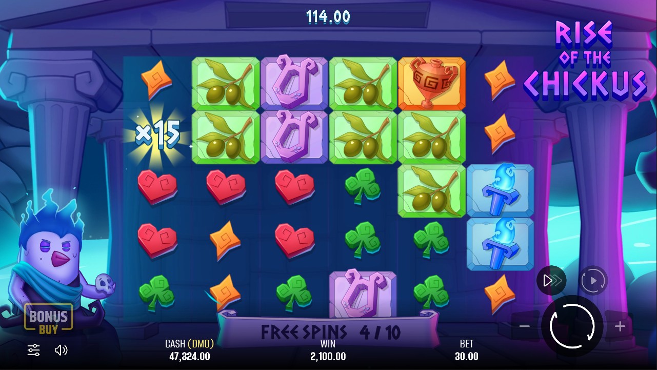 Rise of the Chickus by Pixmove Games – bonus round, Chickus free spins feature