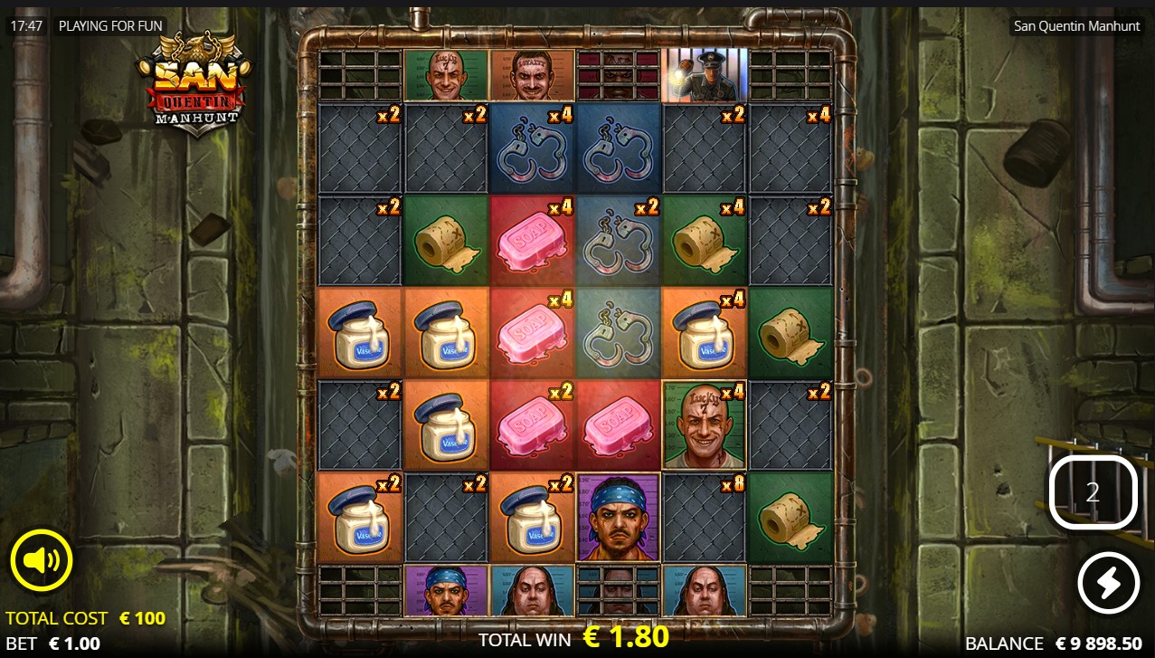 San Quentin Manhunt Nolimit City – free spins bonus cluster pays 46532x