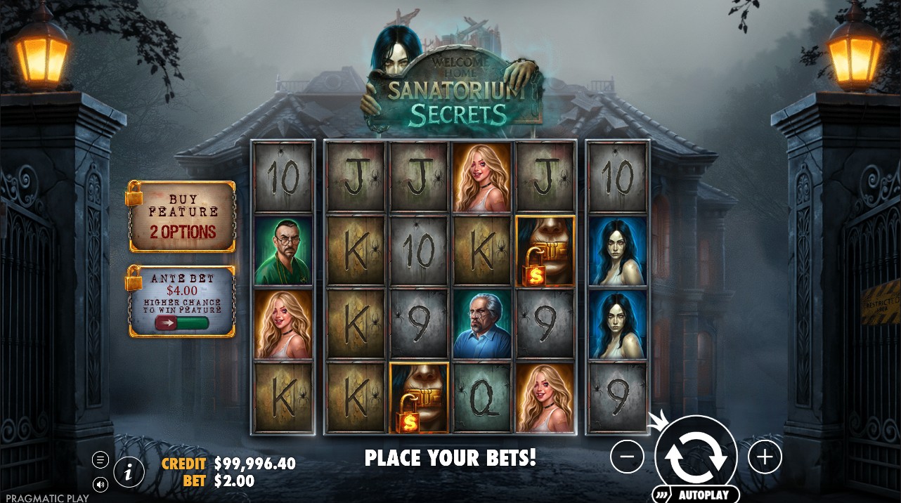 Sanatorium Secrets by Pragmatic Play – 96.47% RTP Medium volatility 10,000x max win base game
