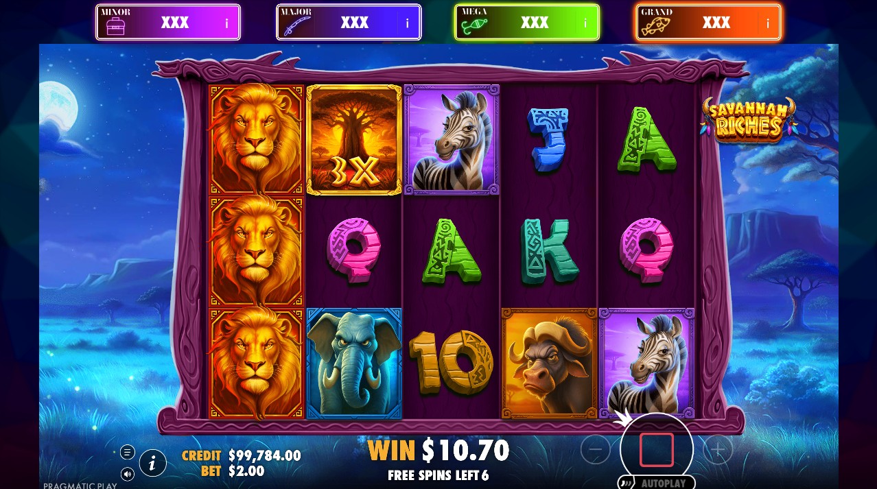 Savannah Riches by Pragmatic Play – 94.52% RTP High volatility 8,000x max win bonus round