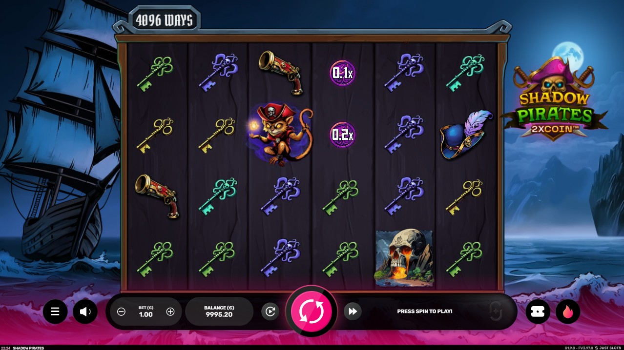 Shadow Pirates 2xCoin slot by Just Slots – base game