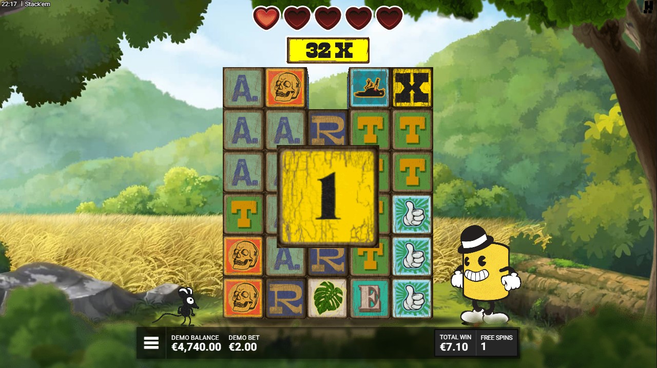 Stack'em by Hacksaw Gaming – bonus round free spins, 96.20% RTP High volatility 10,000x max win