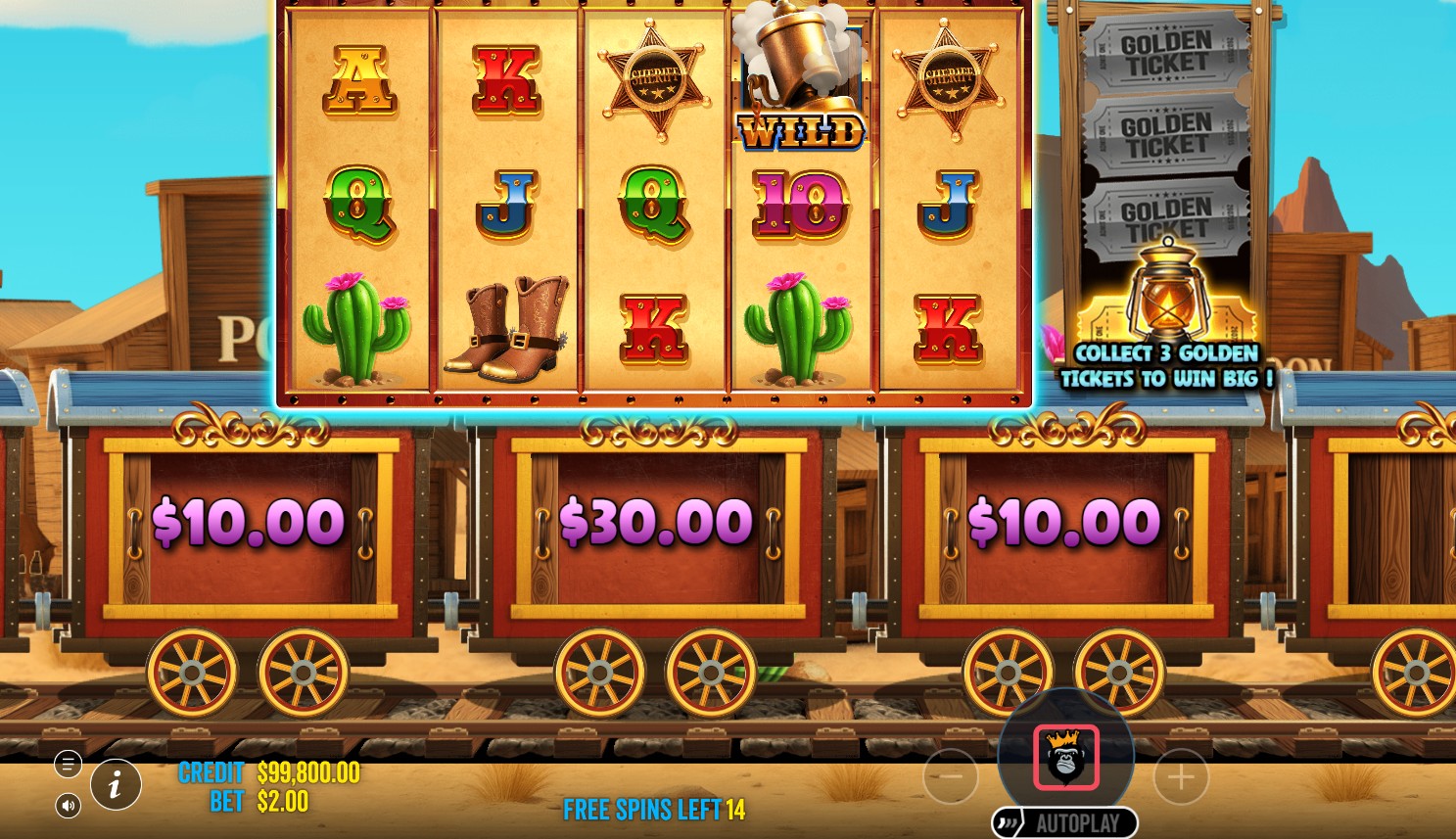 Steamin' Reels bonus round screenshot