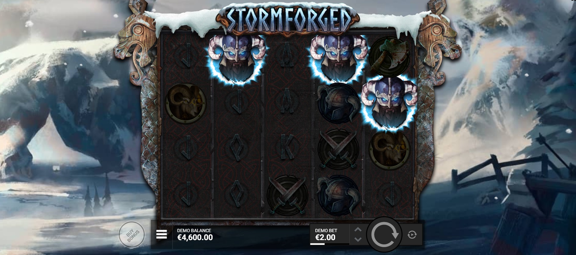 Stormforged free spins bonus screenshot