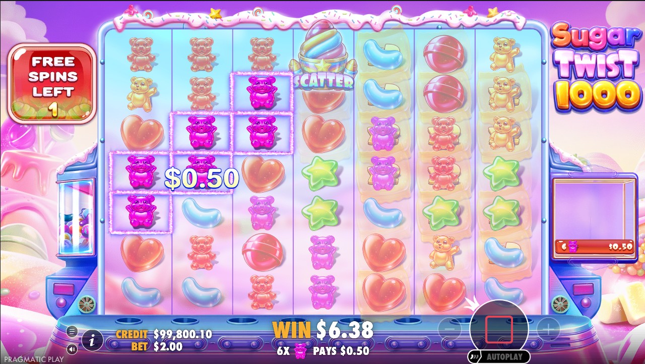 Sugar Twist 1000 by Pragmatic Play – 98% RTP High volatility 25,000x max win bonus round