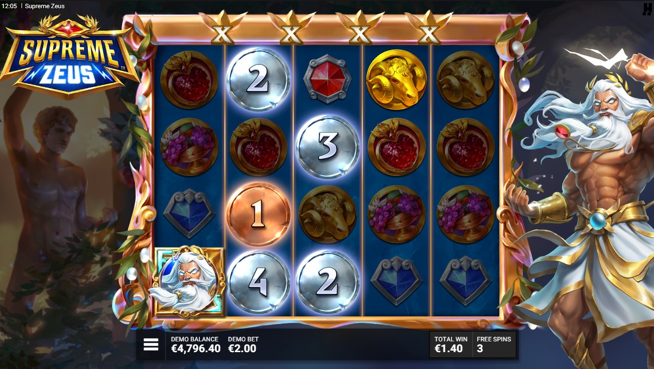 Supreme Zeus by Hacksaw Gaming – 96.39% RTP High volatility 12,500x max win bonus round