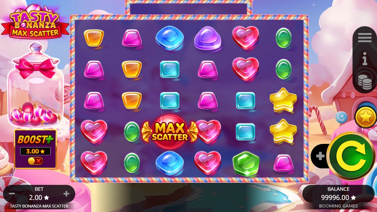 Tasty Bonanza Max Scatter by Booming Games – base game