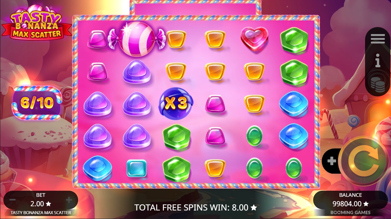 Tasty Bonanza Max Scatter by Booming Games – bonus round