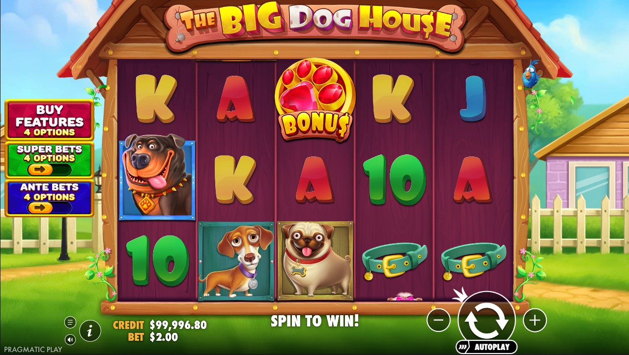 The Big Dog House by Pragmatic Play — base game 5 reels pug bulldog theme