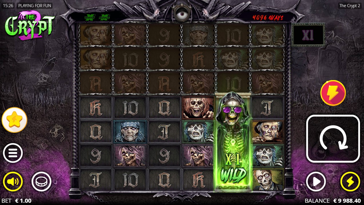 The Crypt 2 by Nolimit City – base game xWays Expanding Grid 46,656 ways rock horror theme