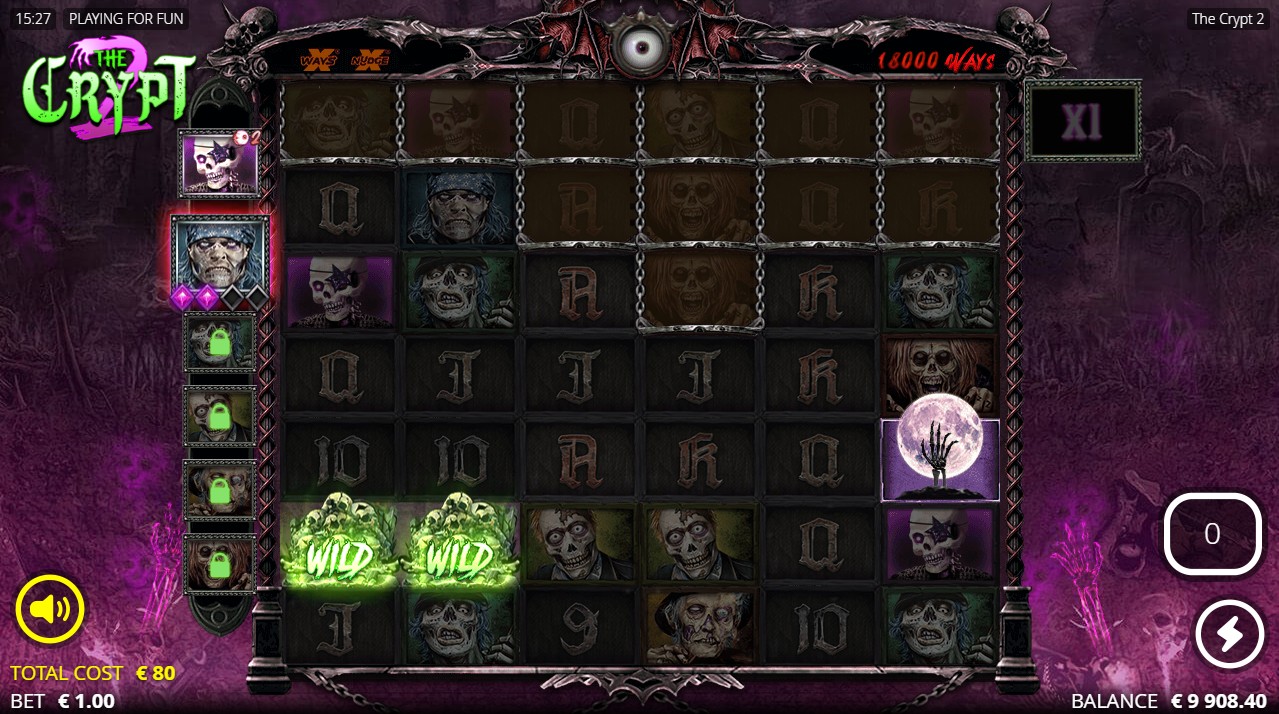 The Crypt 2 bonus – xWays Expanding Grid extreme volatility bonus, Nolimit City ~96% RTP