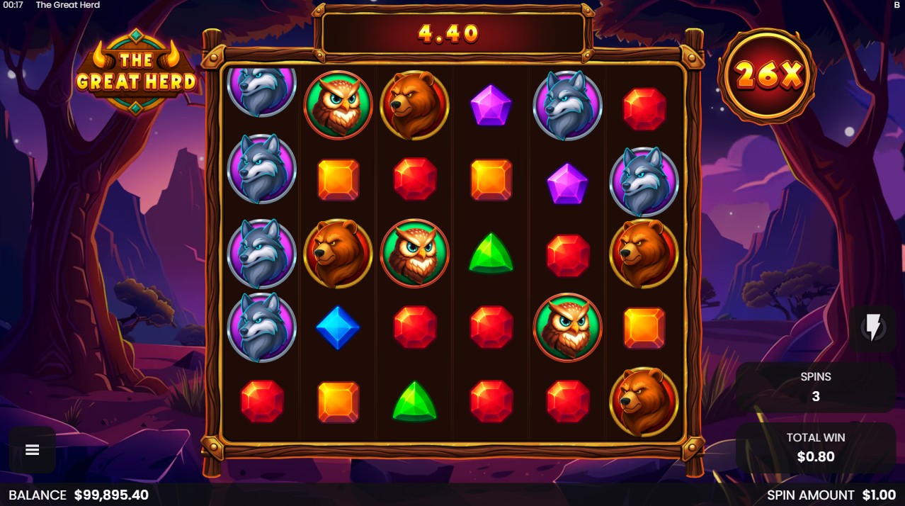 The Great Herd by Backseat Gaming – RTP 96.01% High volatility 15,000x max win bonus round