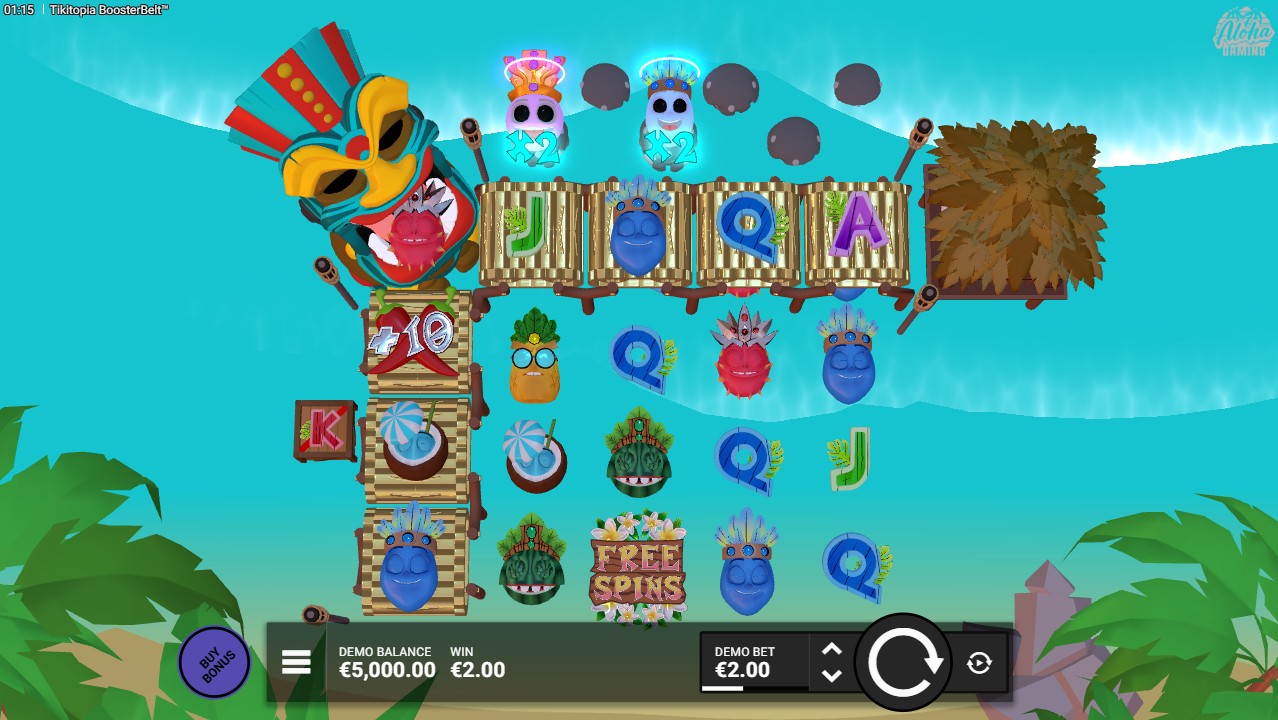 Tikitopia Booster Belt slot by Hacksaw Gaming &ndash; base game