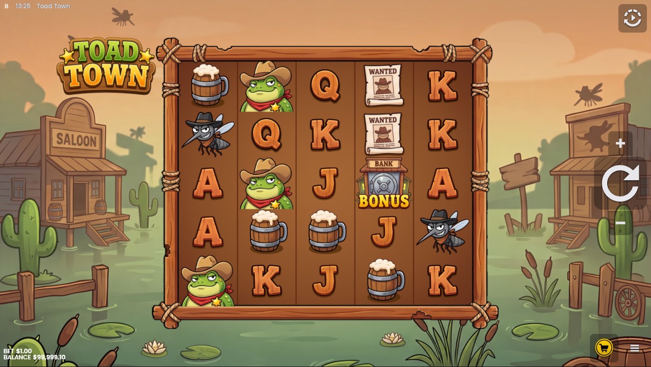 Toad Town by Backseat Gaming – VS multiplier reel X wild base game 15 paylines high volatility