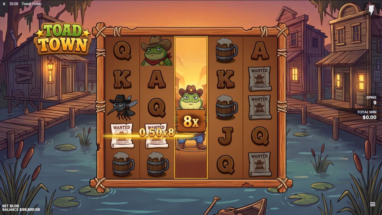 Toad Town by Backseat Gaming – Swamp Showdown 4-tier progression ladder free spins VS x200 X wild x10 multiplier