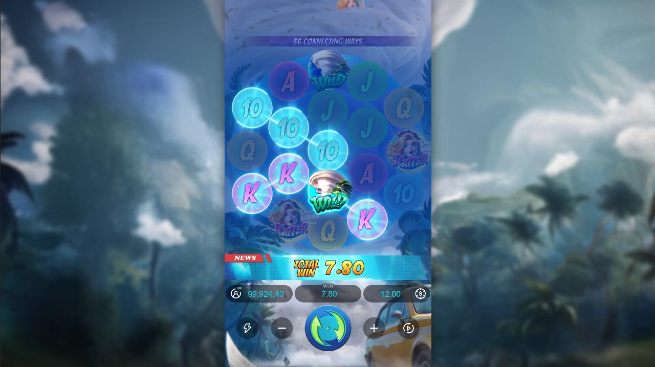 Tornado Rampage by PG Soft — base game, 96.75% RTP, Medium volatility, 5 reels 36 paylines