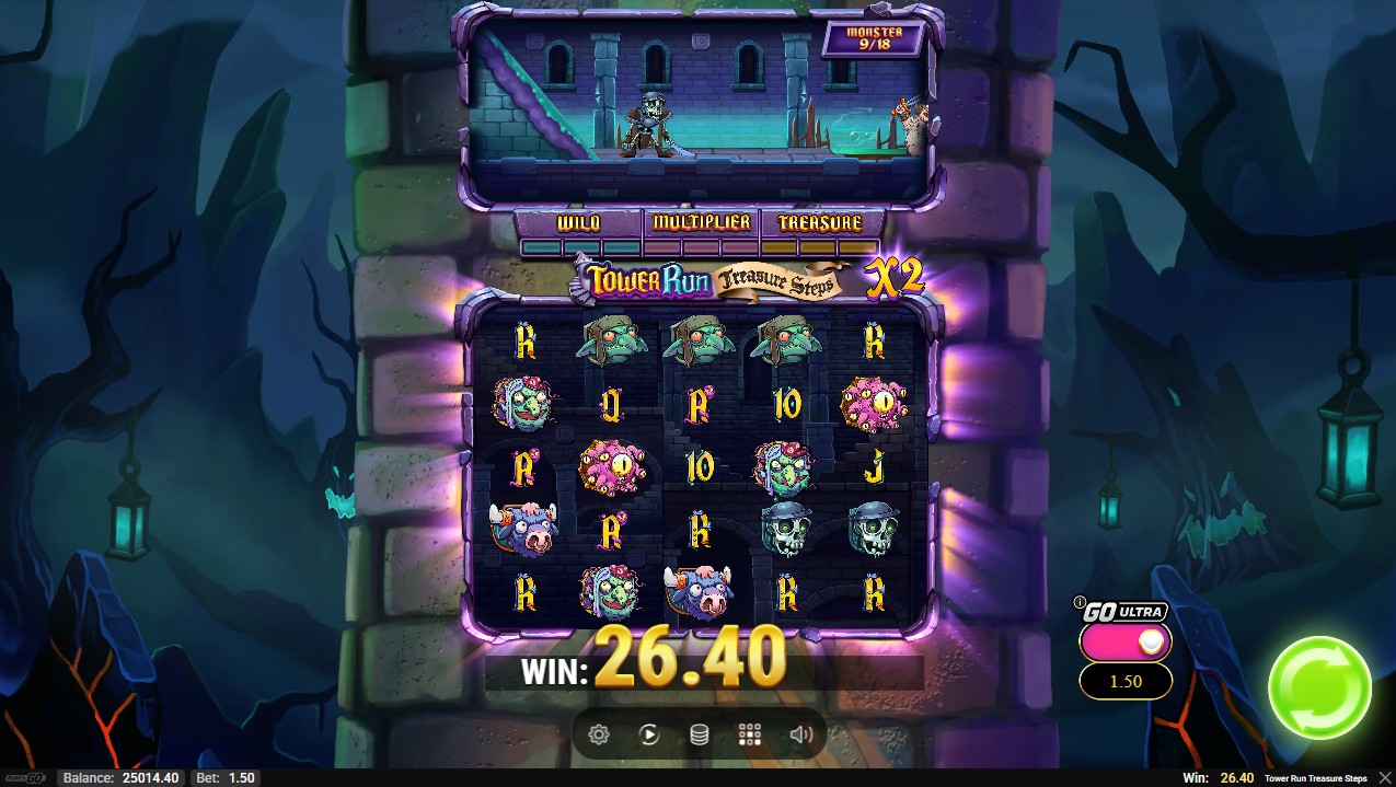 Tower Run Treasure Steps by Play'n GO — base game