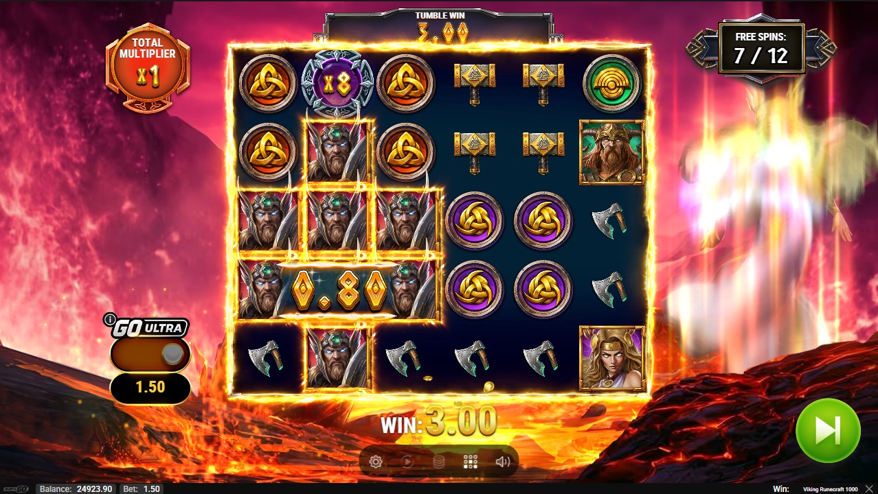 Viking Runecraft 1000 by Play'n GO – 96.2% RTP Extreme volatility 30,000x max win bonus round