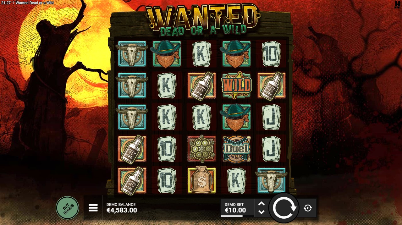 Wanted Dead or a Wild by Hacksaw Gaming – base game Wild West outlaw high volatility