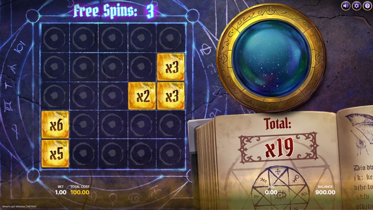 What's Up Witches? by NetEnt — 96.03% RTP High volatility 10,180x max win bonus round