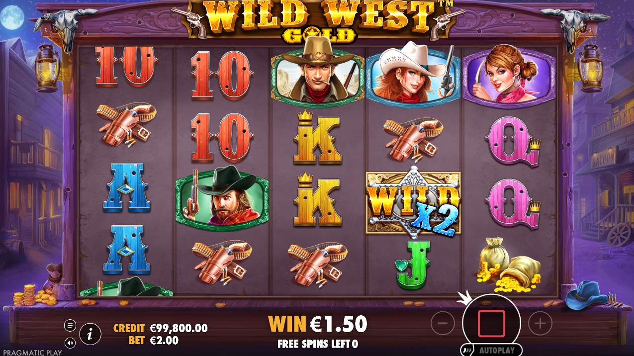 Wild West Gold free spins – Sticky Wilds stacking through 5 levels 5,000x win, Pragmatic Play 96.51% RTP