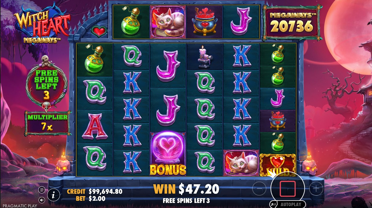Witch Heart Megaways by Pragmatic Play – free spins bonus