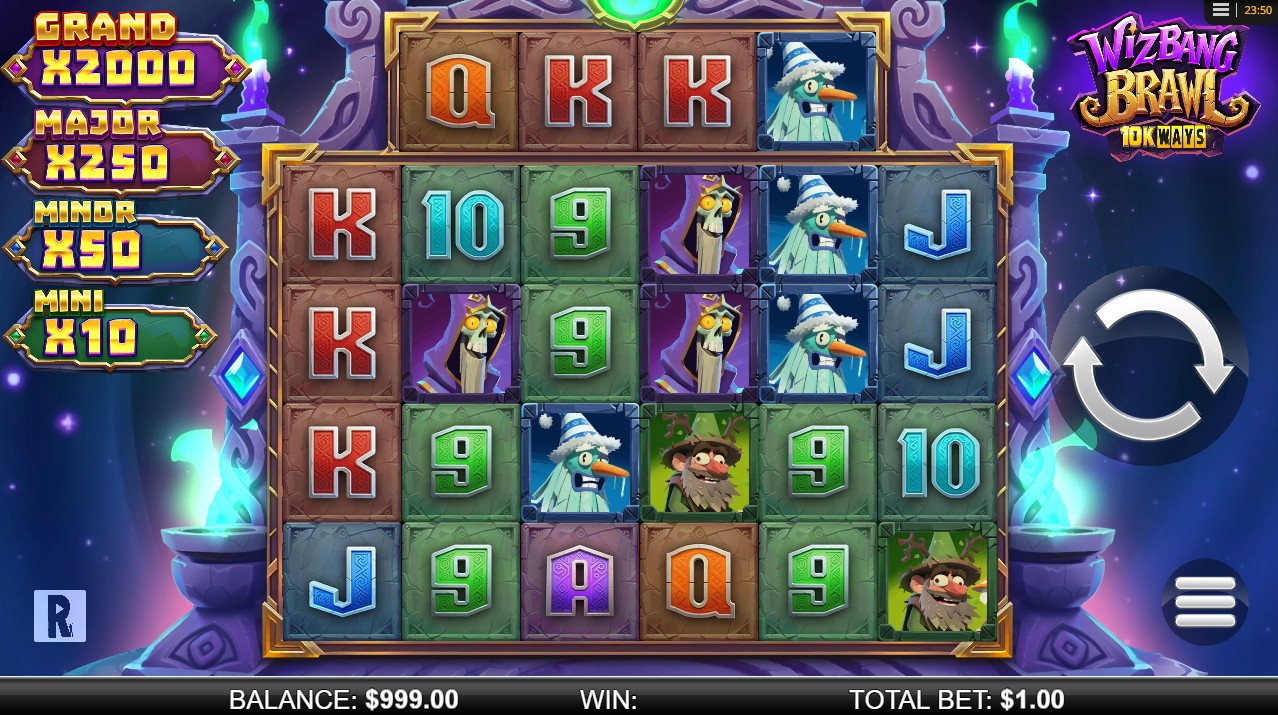 Wizbang Brawl 10K Ways slot review base game